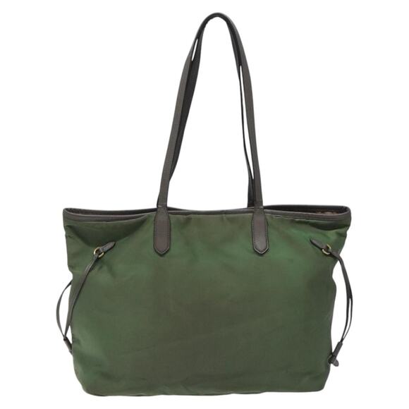 PRADA Tote Bag Nylon Khaki Gold - Picture 3 of 12